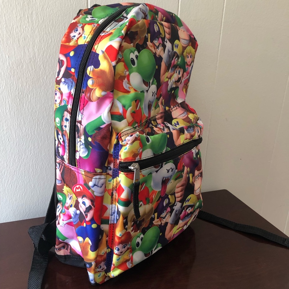 Super Mario Character Print Backpack - Multi Color - Picture 2 of 15